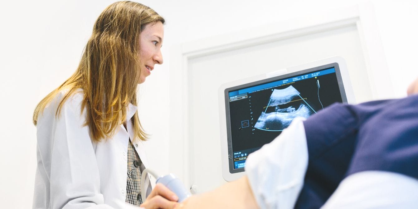 More U.S. mothers are seeking midwife care over traditional OBGYNs for their babies’ births Midwife performing ultrasound