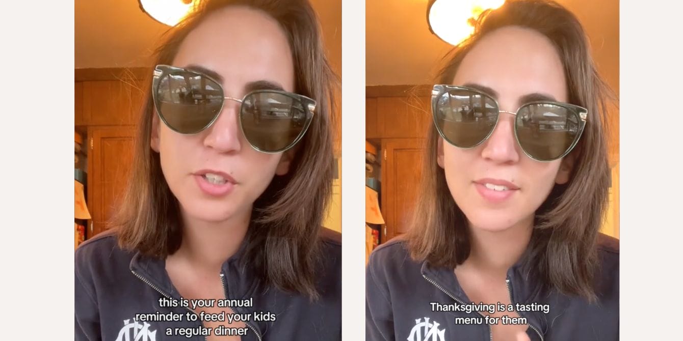 Mom hilariously explains why we should all feed our kids dinner before the Thanksgiving meal Mom shares funny Thanksgiving reminder for parents