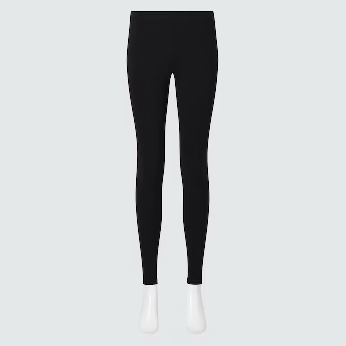 Ladies Winter Leggings – Fleece Lined, Warm, High Waist, UK Sizes 8-18 (Black)