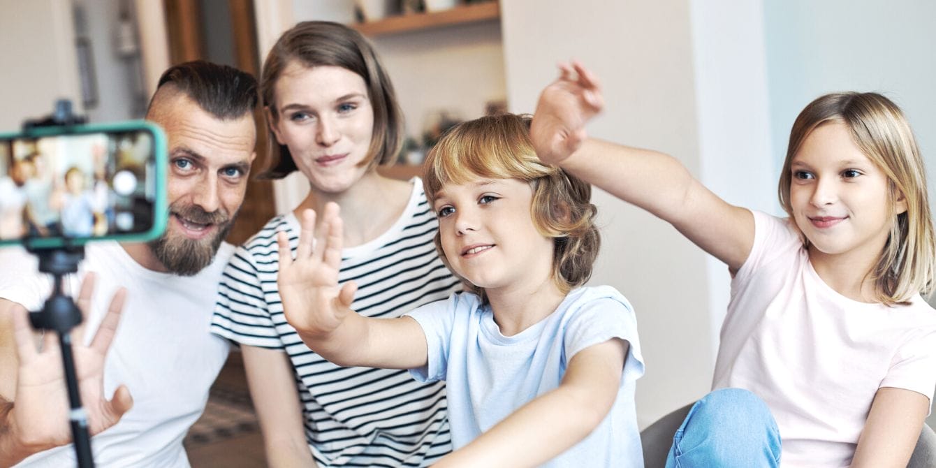 This POV of an adult ‘family vlogger child’ on TikTok is a must-watch Family vloggers posing in front of phone camera