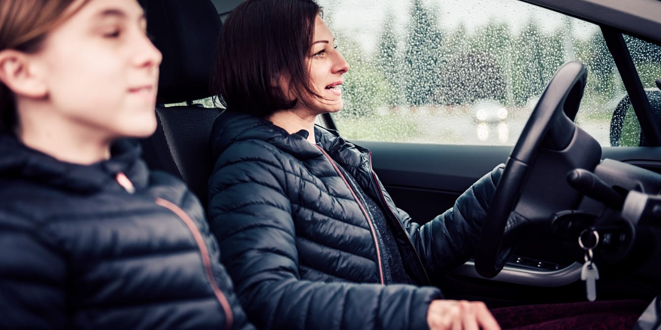 Kids stuck in a funk? Try this 2-minute solution to shift their mindset mother and teen daughter driving in car music to shift mindset
