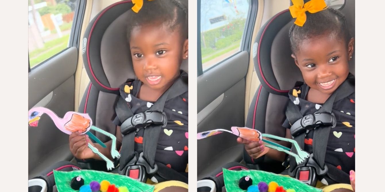 Preschooler has the perfect response to a little boy who didn’t like her hair Preschooler in car seat