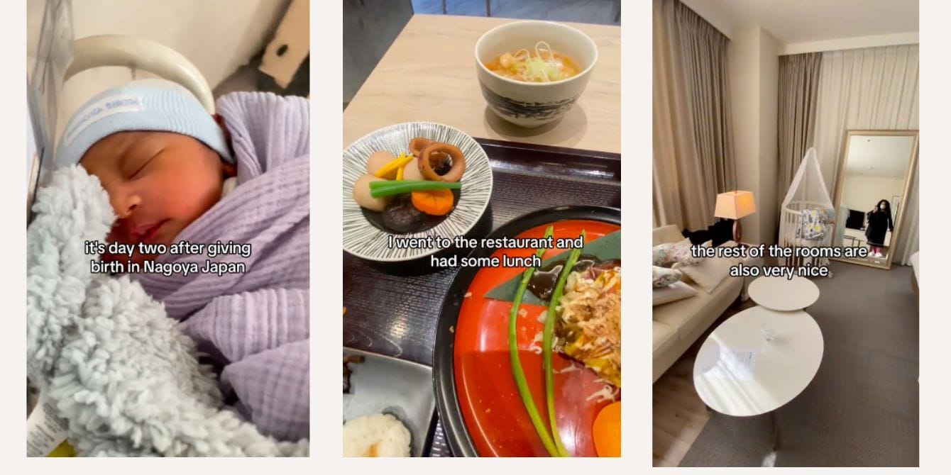 American mom gives birth in Japan and the amenities are jaw-dropping american mom giving birth in japan