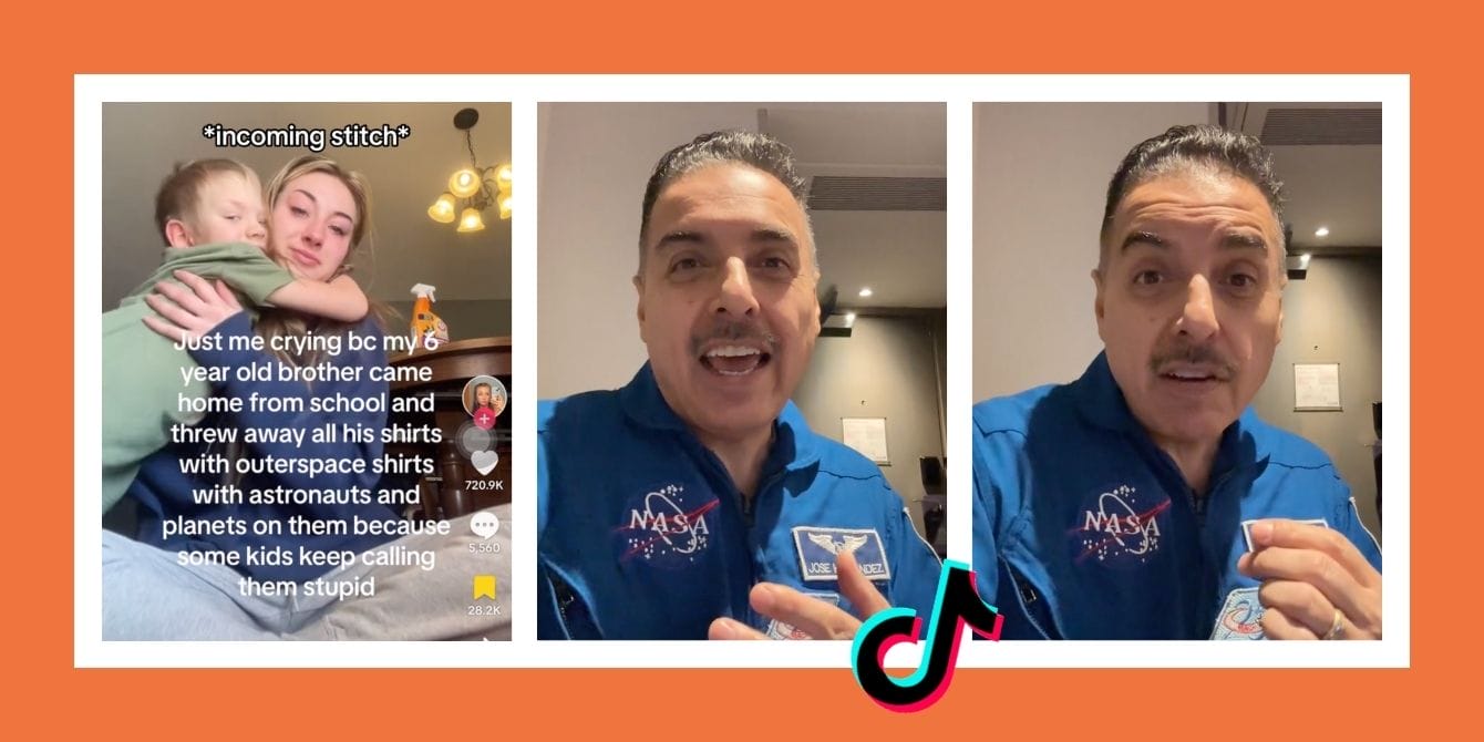Astronaut has amazing response to little boy who was bullied for his space-themed clothes Astronaut responds to boy on Tiktok