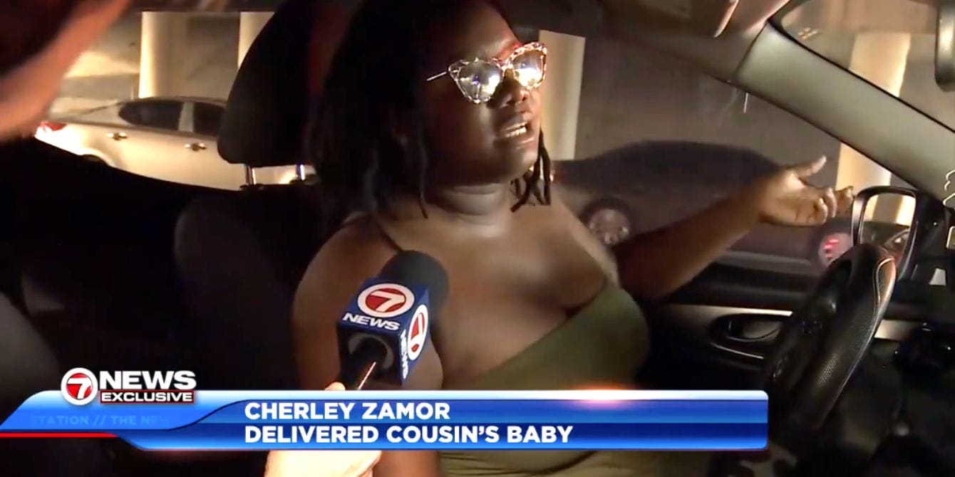 Mom gives birth under I-95 bridge in Miami… in a Lyft SUV cherley zamor helps deliver cousin's baby - mom gives birth in lyft