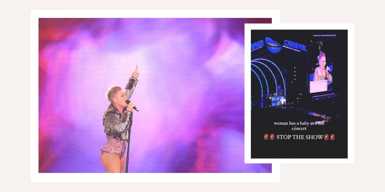 Pink stops concert to wish woman in labor good luck Pink stops concert for woman in labor