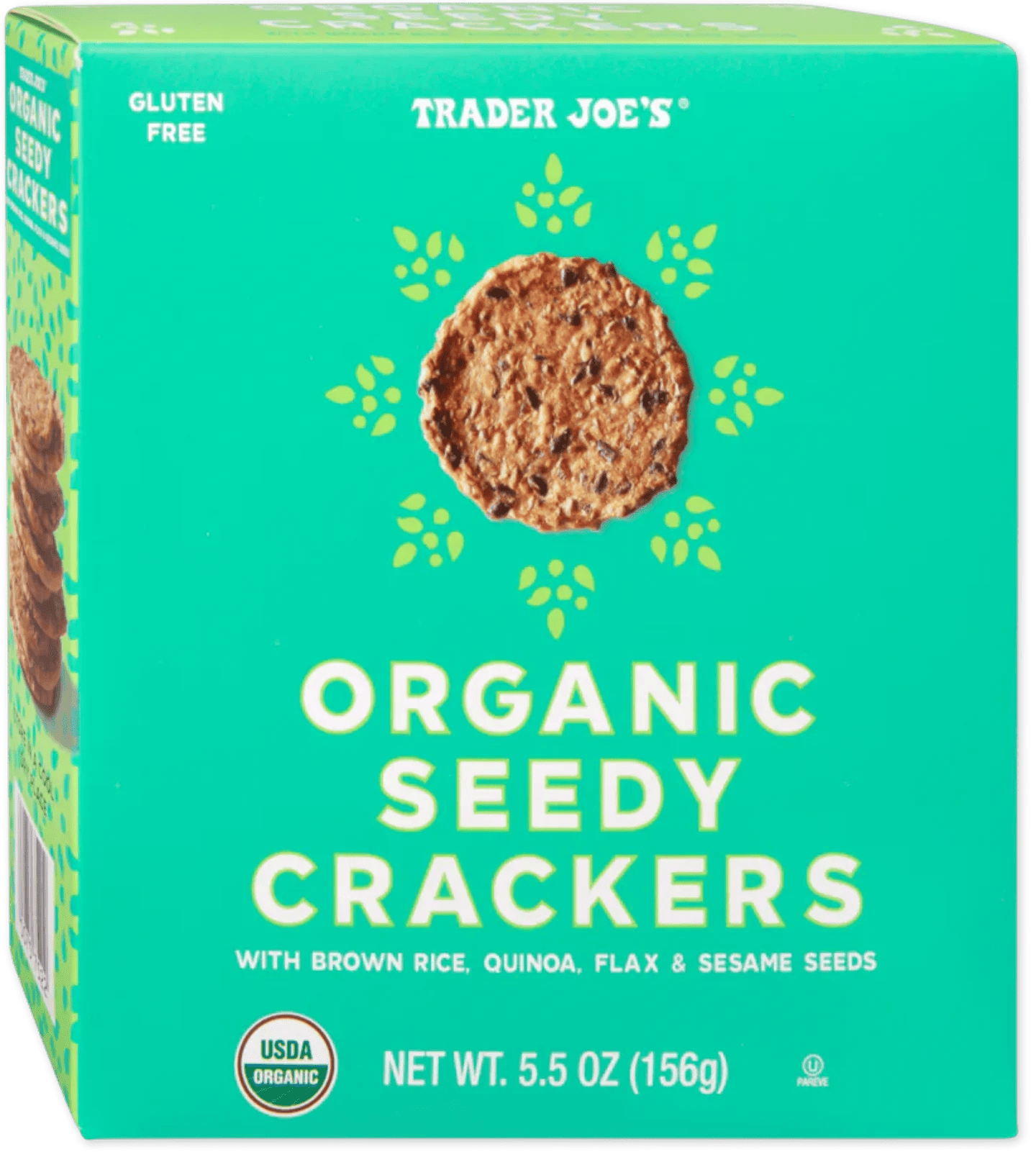 trader joes gluten-free snacks Organic Seedy Crackers