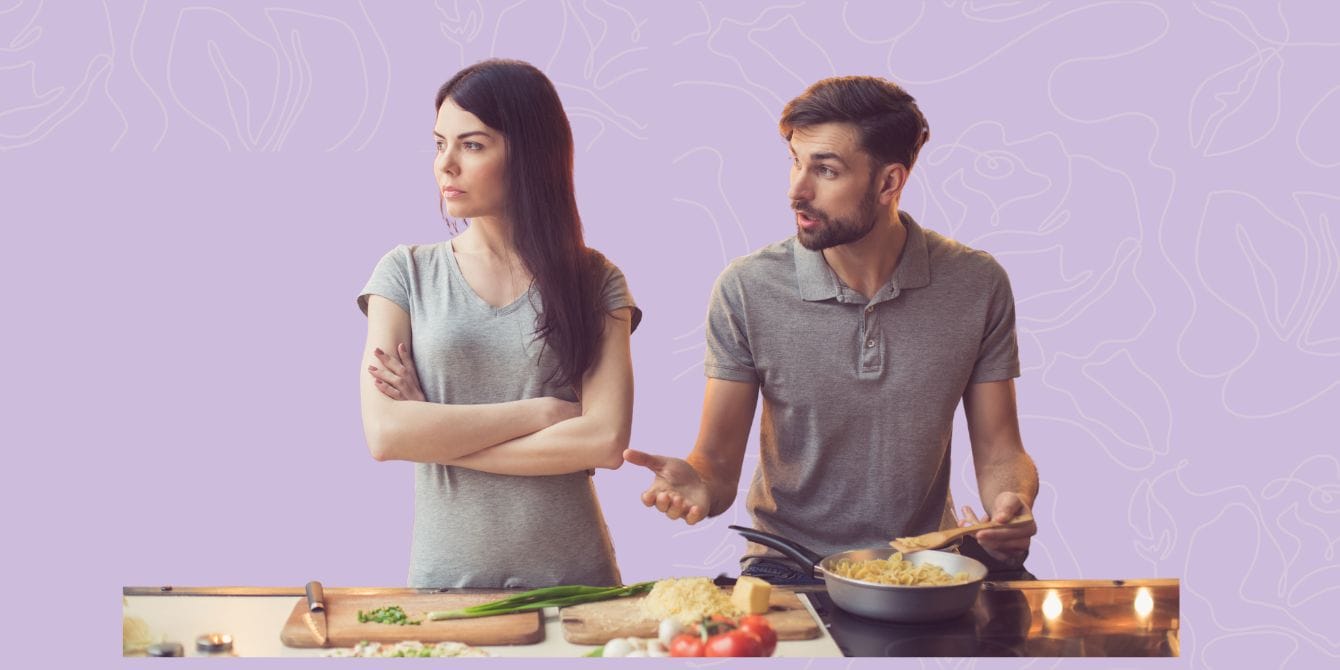 Husband asks if he’s wrong for leaving instead of hosting his wife’s family for Easter husband refuses to host easter- angry couple in the kitchen