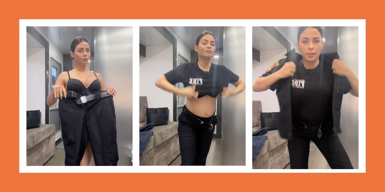 Jenna Dewan on getting dressed while pregnant: ‘It’s a workout’ Jenna Dewan on set