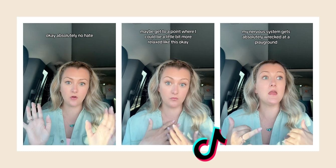 Mom’s rant about being an anxious mess at the playground is SO relatable Playground anxiety tiktok mom