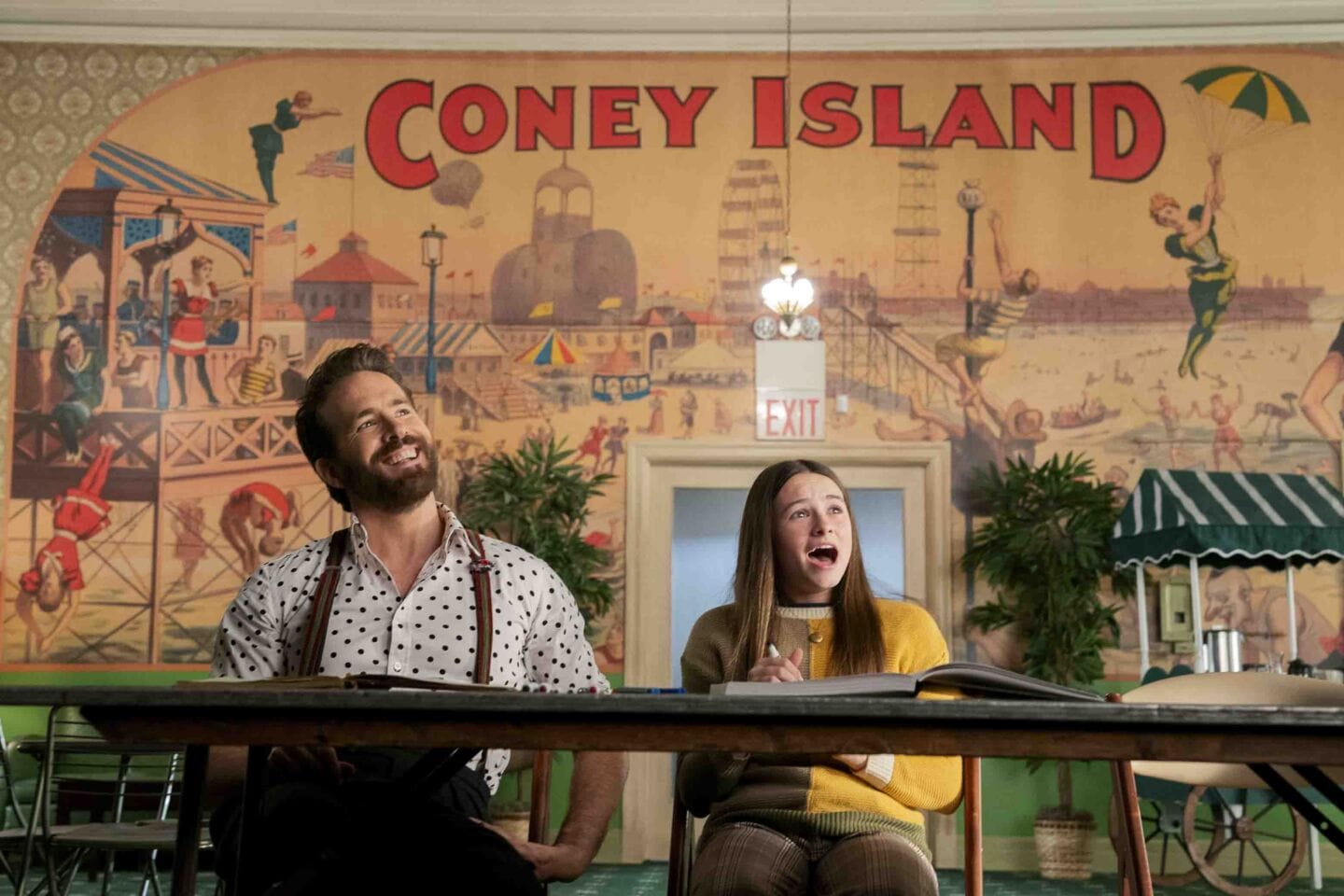 Ryan Reynolds and Cailey Fleming in a scene from Paramount Pictures' "IF"