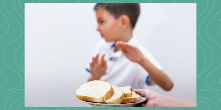 Just 30% of children with celiac disease have stomach issues. Here’s what to look for child refusing bread- celiac disease