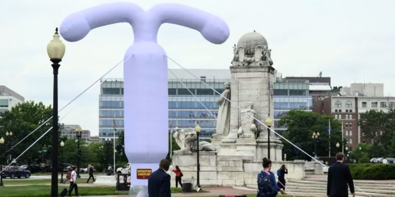Have you seen photos of the viral, 20-foot-tall IUD in Washington, DC? Here’s what it means Giant IUD in Washington, D.C.
