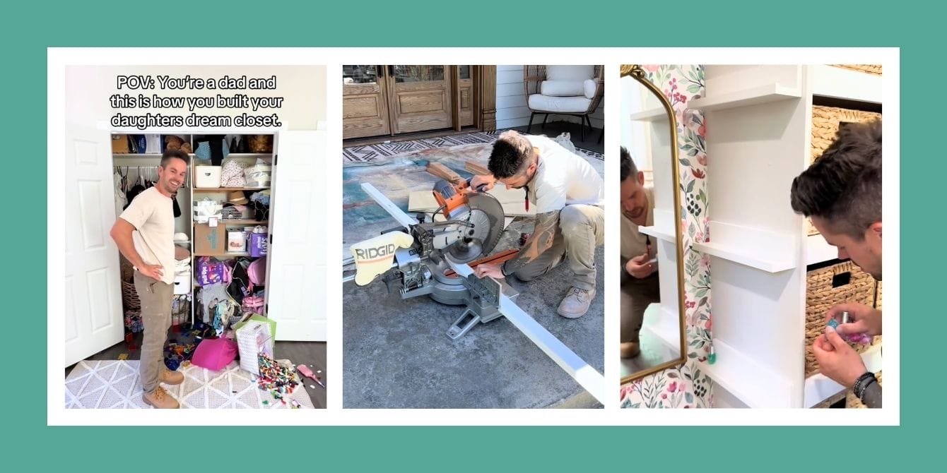 Dad goes viral for his amazing DIY closet renovation for his daughters Dad goes viral for remodeling daughters' closet
