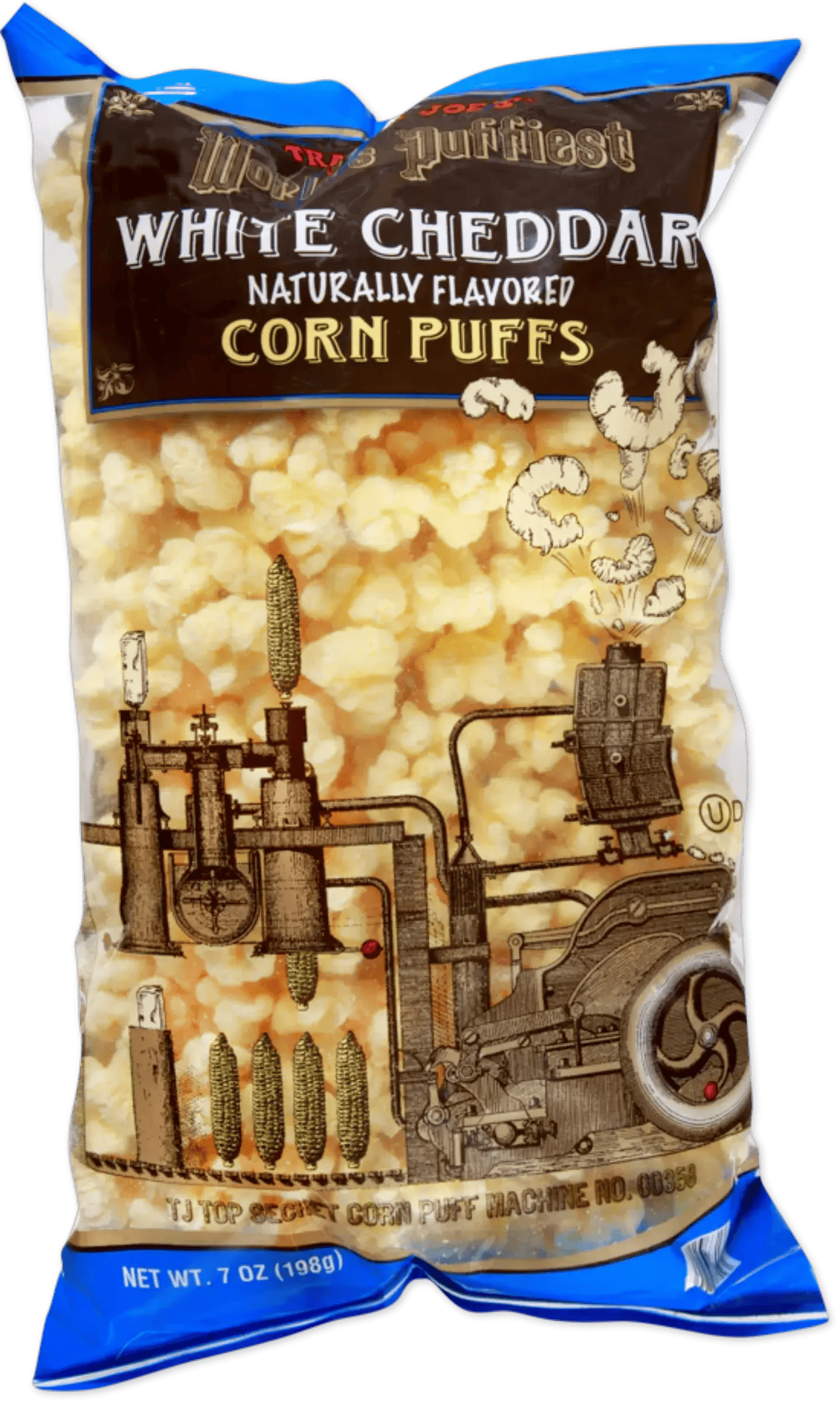 Trader Joes Worlds Puffiest White Cheddar Corn Puffs - Motherly