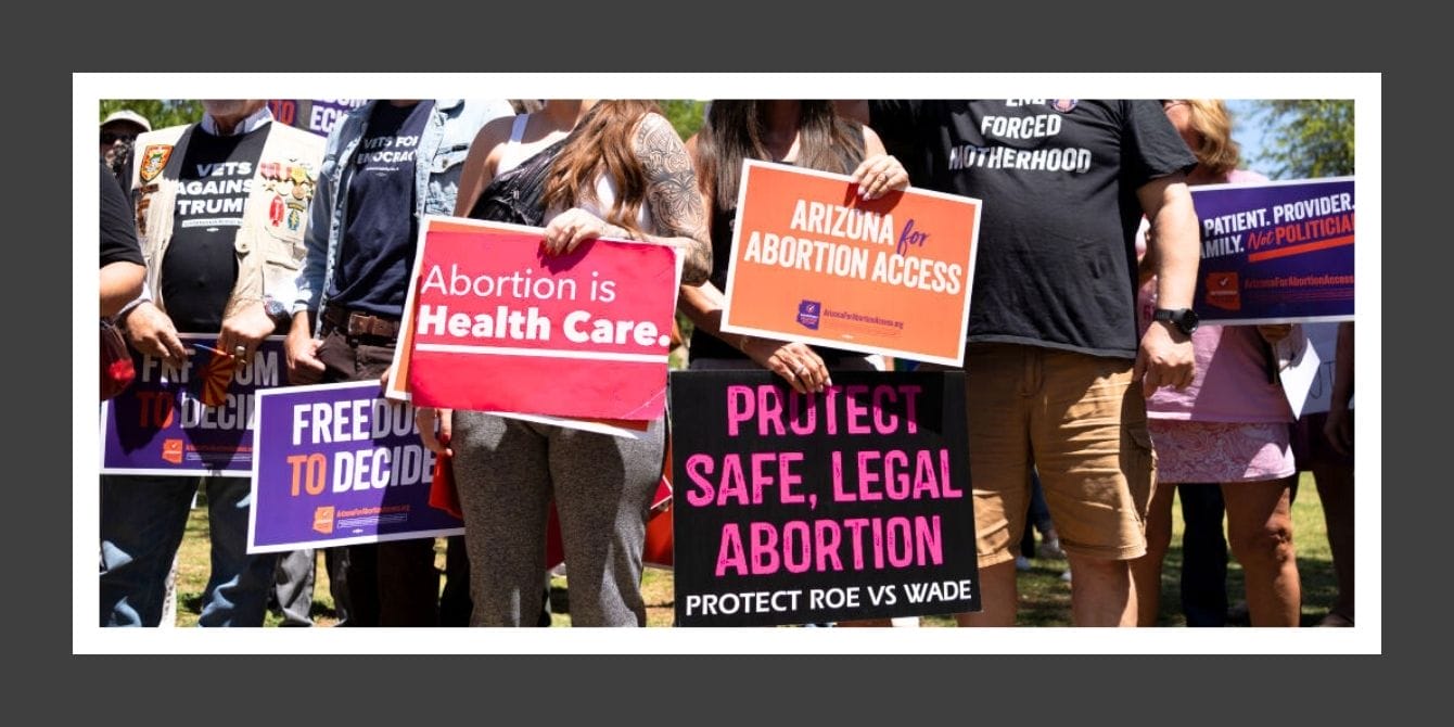 New survey shows 2/3 of women in the U.S. are worried about abortion bans Abortion ban protest April 2024