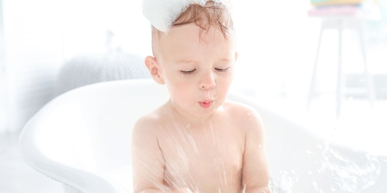 Popular hair and skincare products contain concerning chemicals that could harm kids Kid getting shampooed in bath