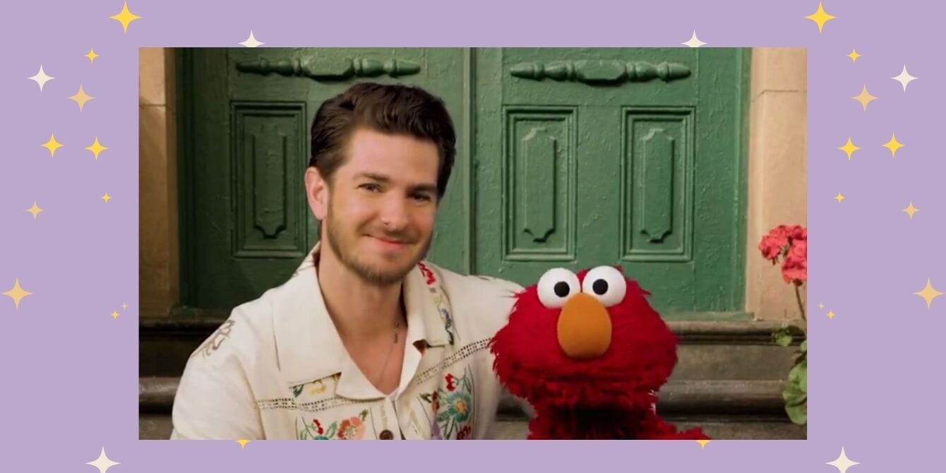 Andrew Garfield’s heartfelt conversation with Elmo shows us why we should talk to kids about grief andrew garfield with elmo on sesame street