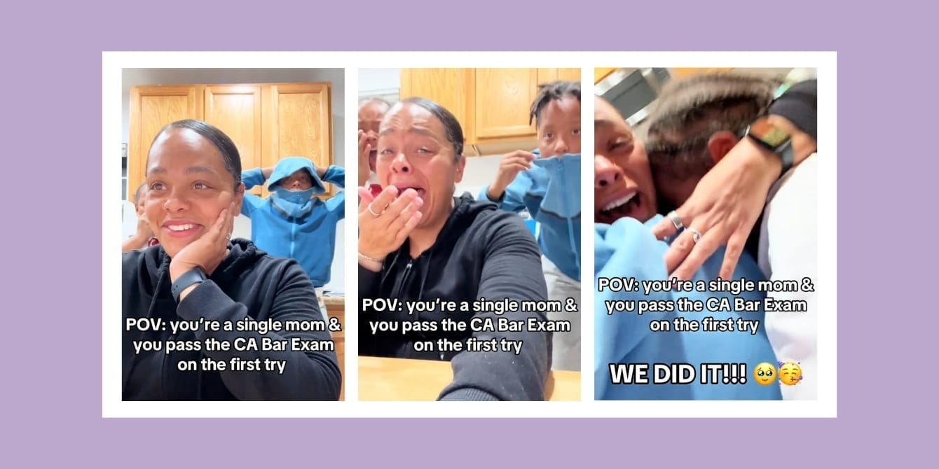 Single mom passes bar exam after years of sacrifice—and her kids’ tears say it all Viral TikTok images of a single mom celebrating her passing the bar exam