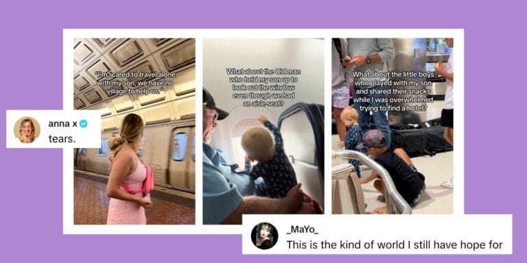 Stranded mom traveling with toddler shares the unexpected kindness that restored her faith in humanity Flying with a baby
