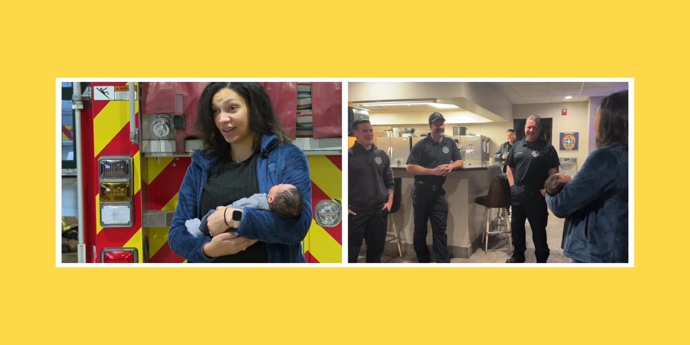‘You kept me calm’: Michigan mom delivers baby in ambulance with help from heroic first responders Childbirth - Woman holding her baby who she gave birth to in the back of an ambulance