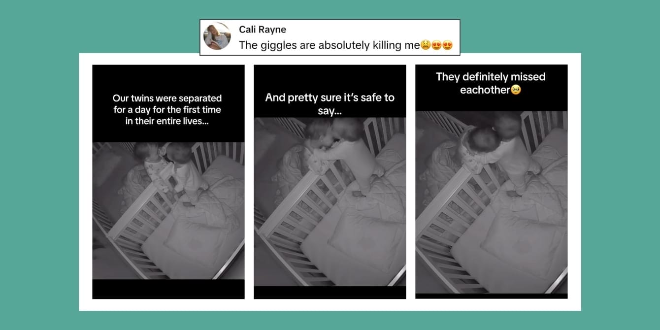 Baby twins spend their first day apart—and their nighttime reunion melts hearts Heartwarming twin bond - Twins reunite after spending time apart