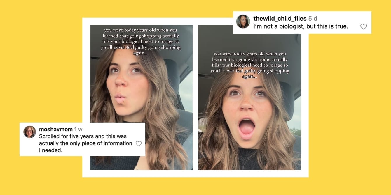 Itâs science: Holiday shopping is your modern foraging instinct at work (so drop the guilt) viral instagram reel holiday shopping is a modern form of foraging