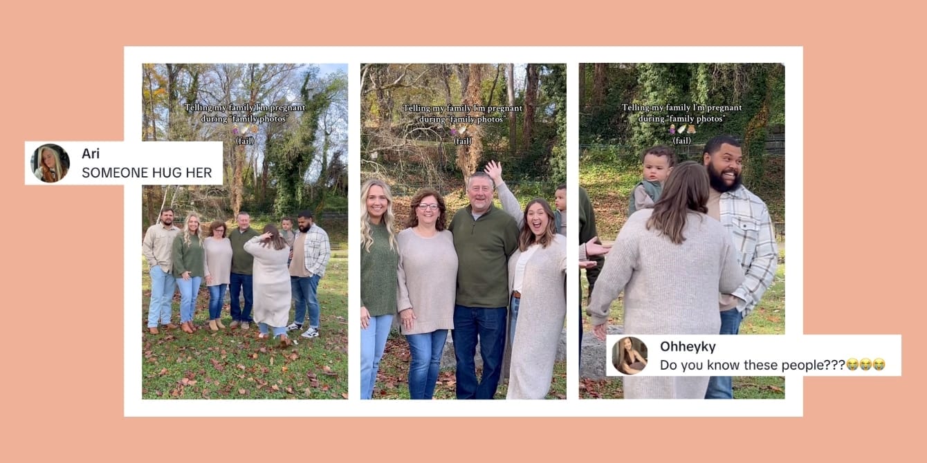 When pregnancy announcements don’t go as planned—this mom’s viral video hits hard TikTok: A family during a pregnancy announcement