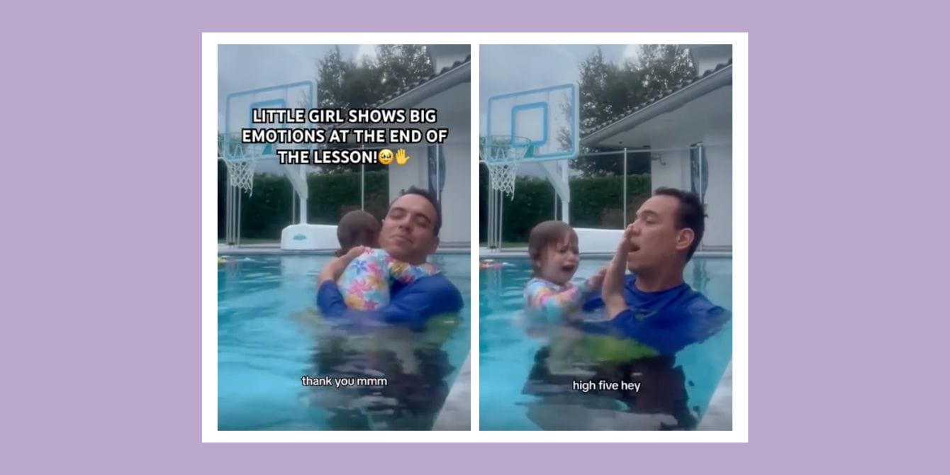 Swim coach’s viral video shows the perfect way to set boundaries with young children Reddit: A swim coach hugging his student