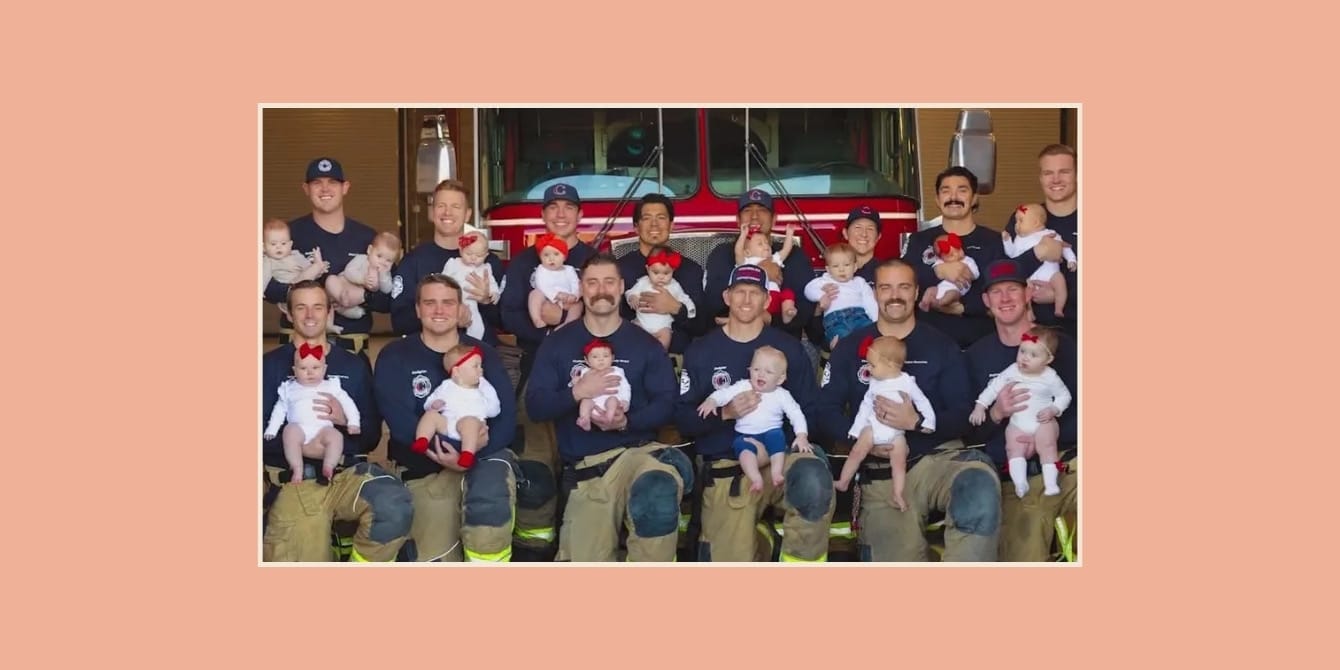 Arizona firefighters had 19 babies in one year—and they built the ultimate dad support group Chandler Fire Department: A photo of firefighters holding their newborns