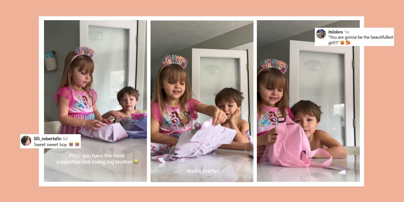 Big brother’s overwhelming joy for his sister’s birthday gifts will melt your heart A brother and sister unwrapping gifts