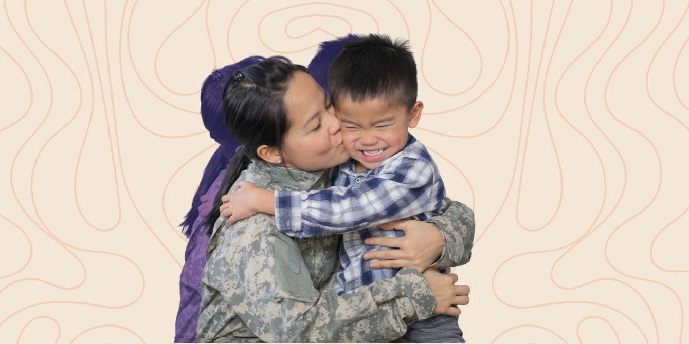 Military moms finally get the mental health support they deserve A military mom hugging her son