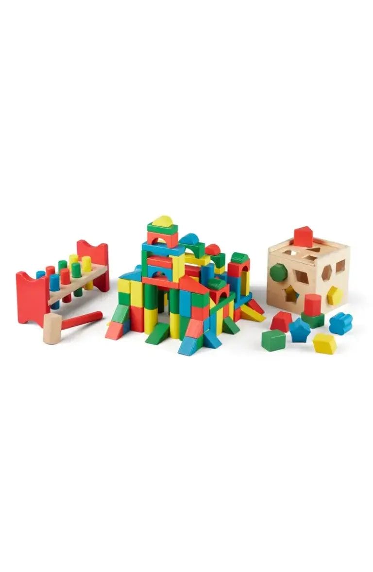 Melissa and Doug 124-Piece Stack, Sort & Pound Set