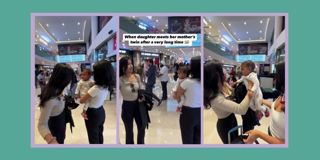 “Why are there two of you?!” Baby’s hilarious reaction to mom’s identical twin Baby reacts to mom's twin