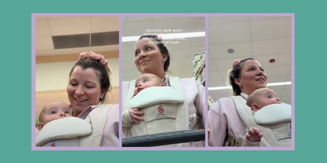 This mom wore her baby to the store—then became a social experiment