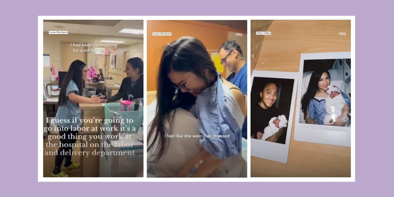 Labor nurse begins her shift like any other—then her own baby arrives Nurse