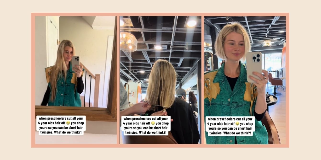 Mom’s haircut moment turns preschool disaster into pure love Viral TikTok mom cuts hair for daughter