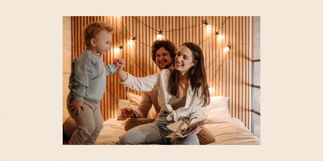 The power family rituals in life Parents letting toddler romp around before bedtime so he can get his energy out