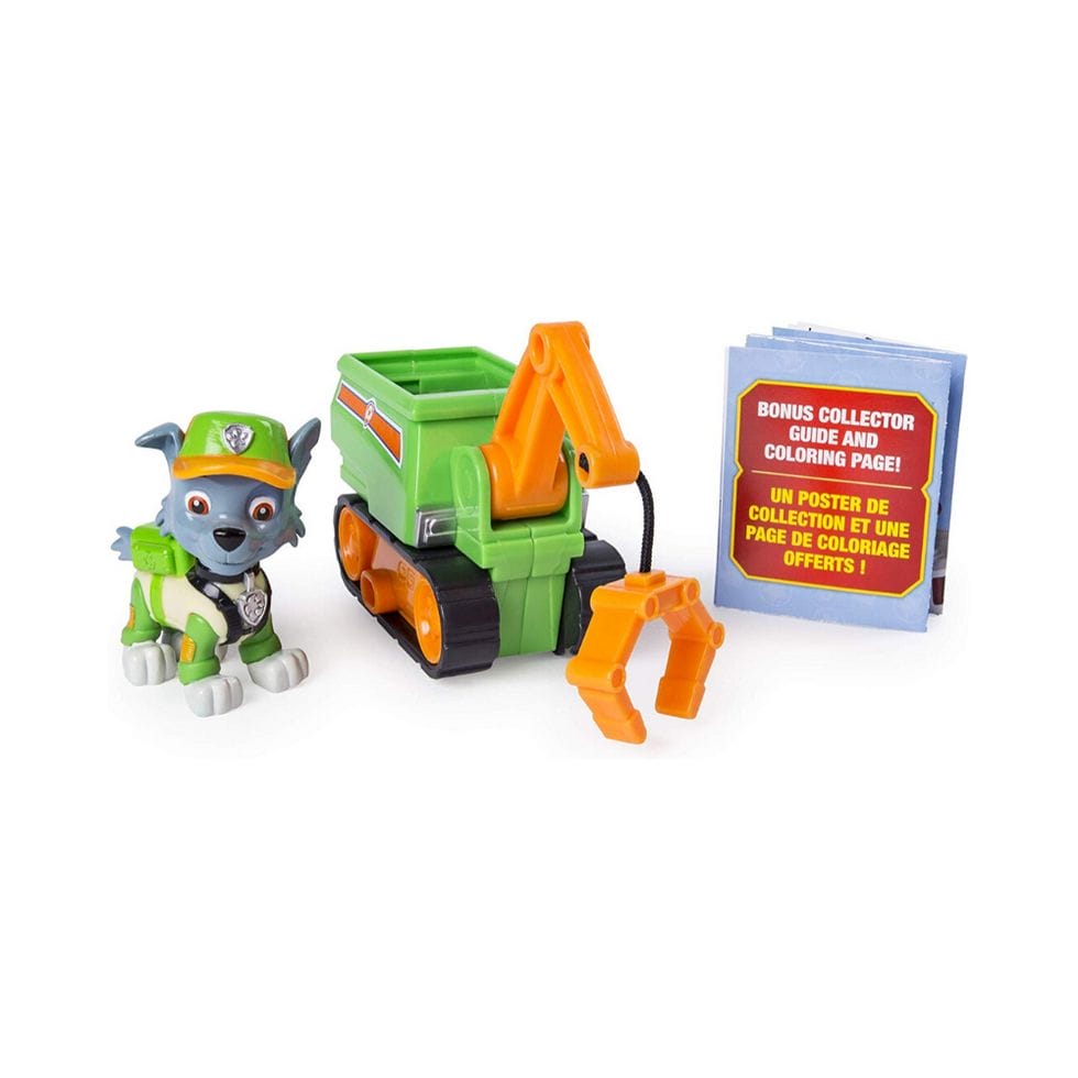PAW Patrol Ultimate Rescue Rocky's Mini Crane Cart with Collectible Figure, Ages 3 and Up