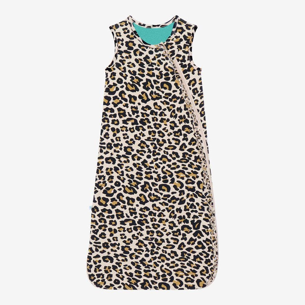 Posh Peanut lana leopard ruffled sleep bag