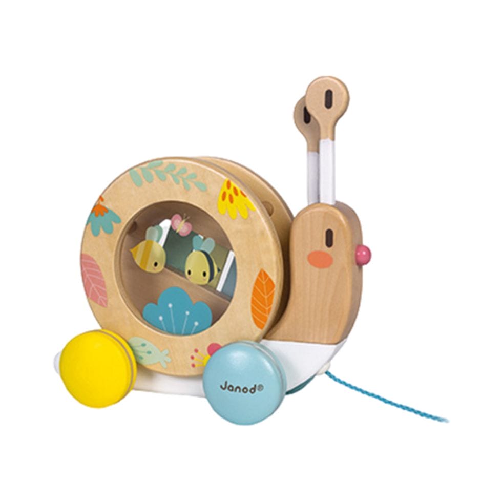 janod pull along musical snail