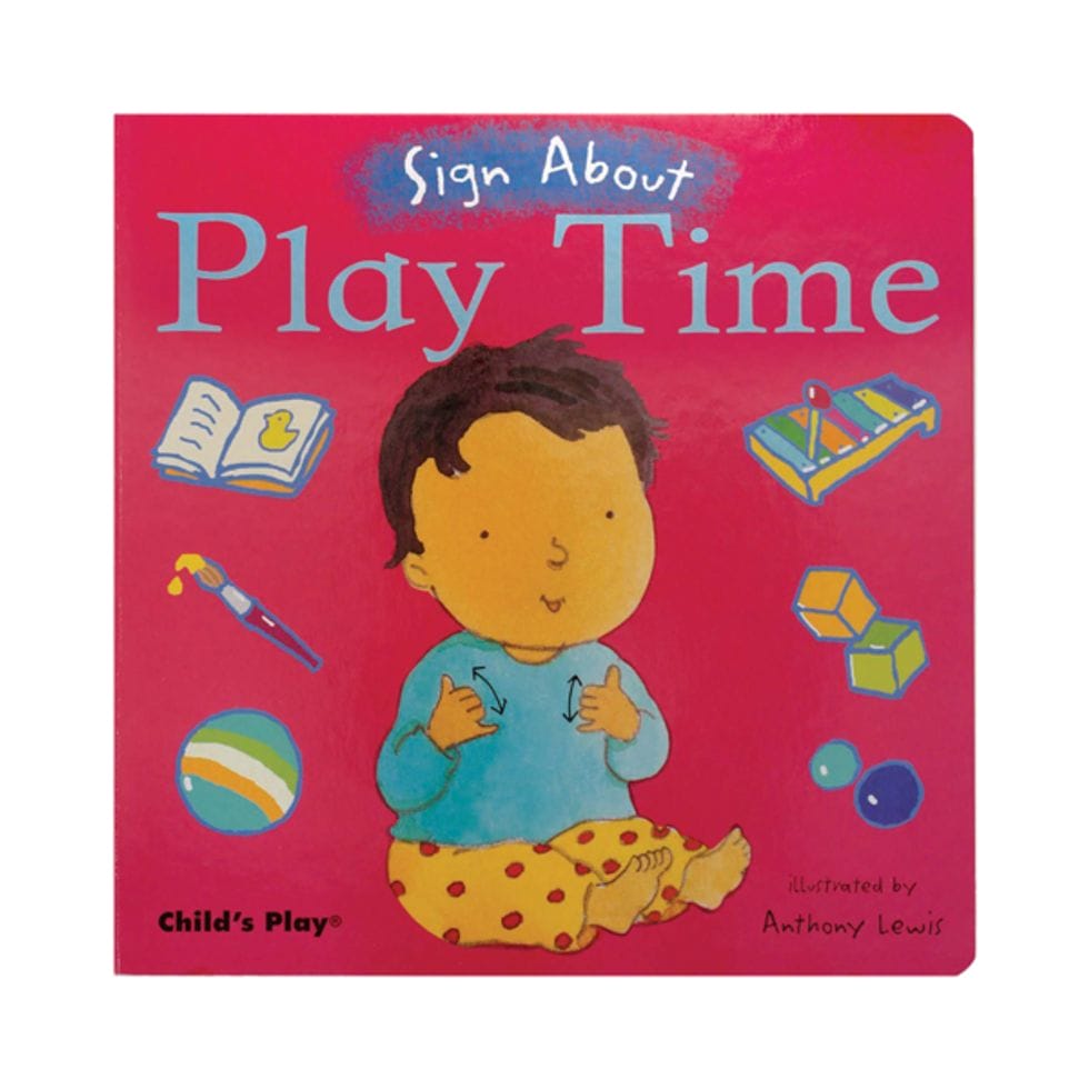 child's play sign about play time board book