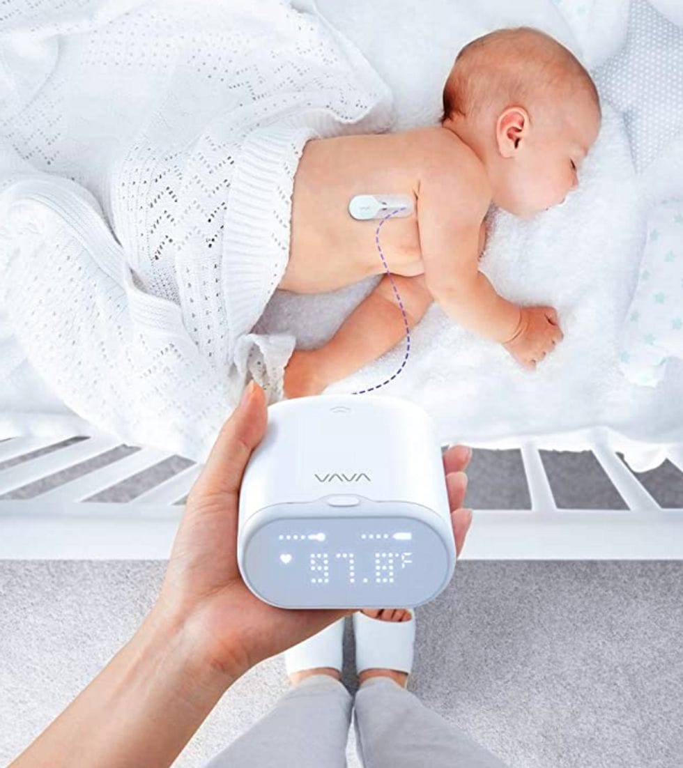 VAVA Smart Baby Thermometer for Kids & Adults, Real-Time Continuous Monitoring Thermometer with Fever Alarm, 24H Battery Life, Wearable Armpit Fever Monitor