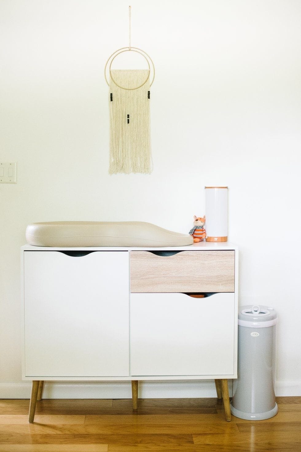 bohemian minimalist baby nursery 2 - Motherly