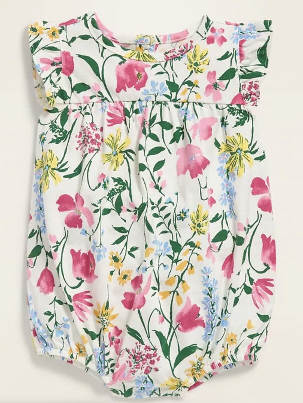 baby bubble one piece floral