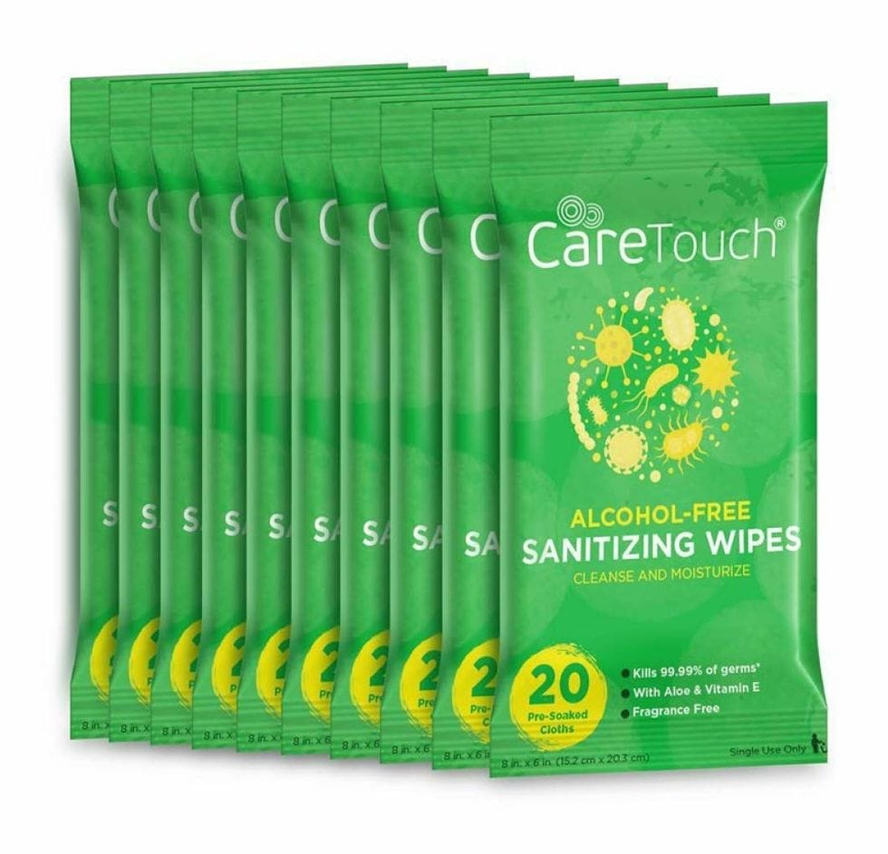 Care Touch Alcohol-Free Hand Sanitizing Wipes