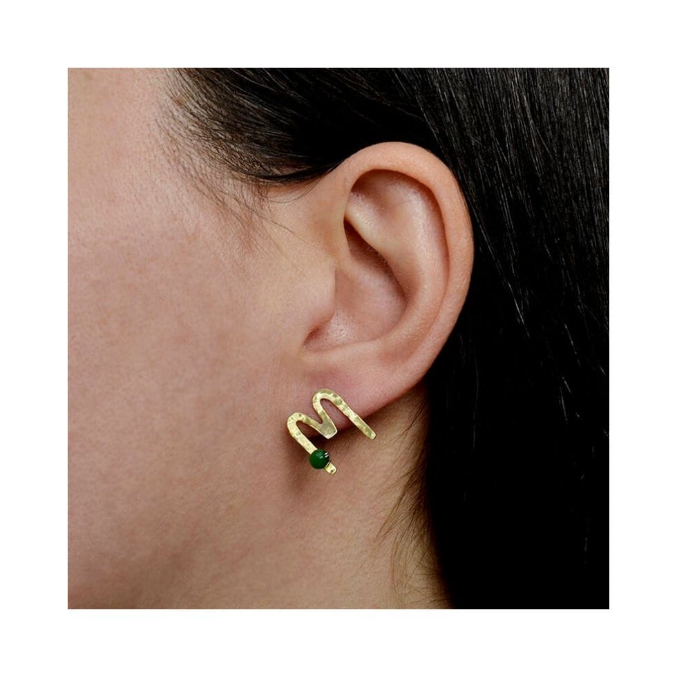 Initial M stud earrings, gold personalized alphabet letter stud, custom silver stud earrings