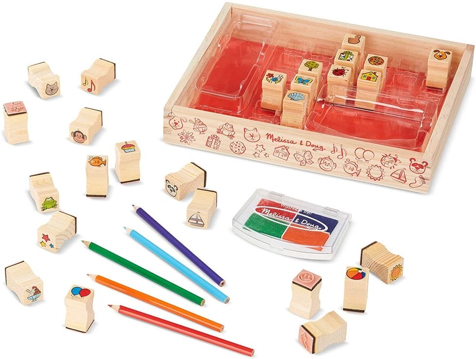 melissa and doug wooden favorite things stamp set