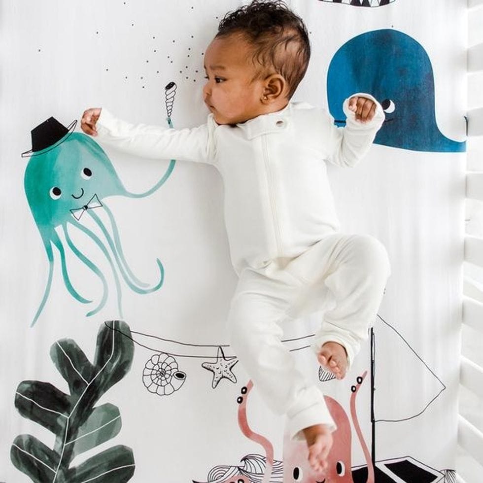 Rookie Humans Underwater Love fitted crib sheet