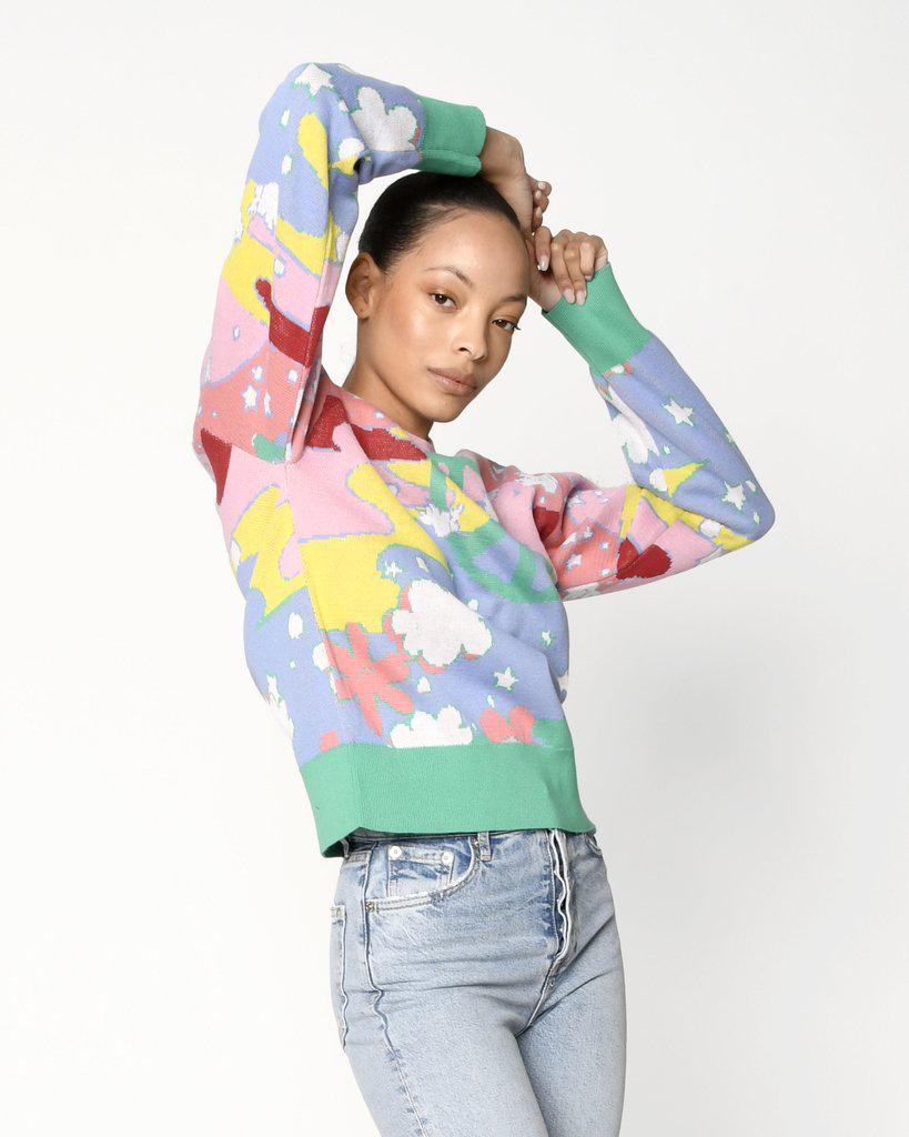 Nicole Miller universal love crew neck sweater